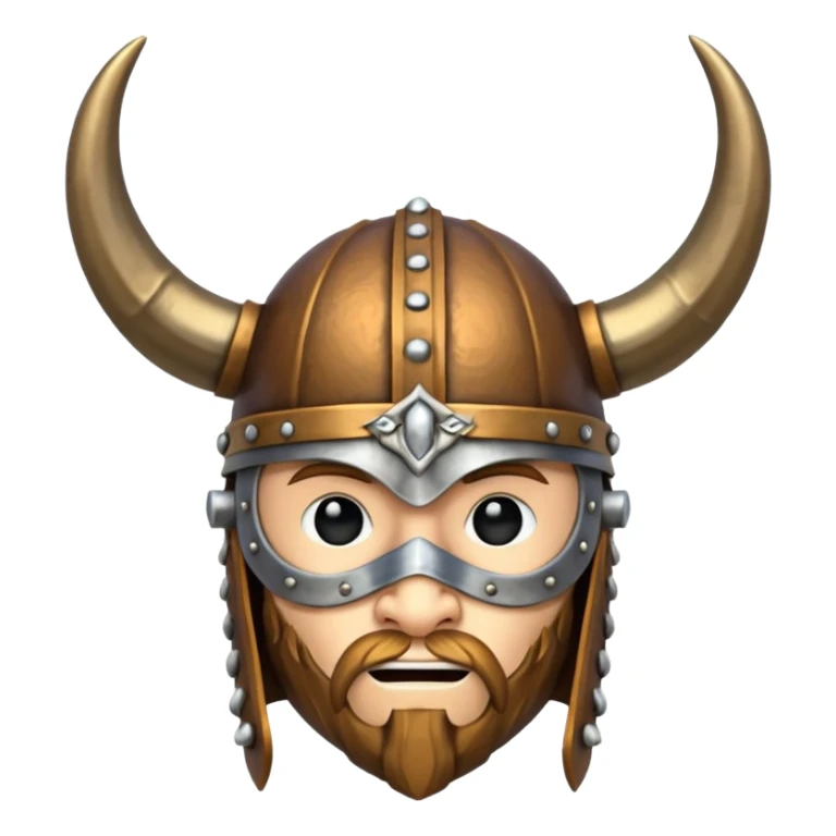 Solo el casco vikingo con cuernos sin cara de persona sticker