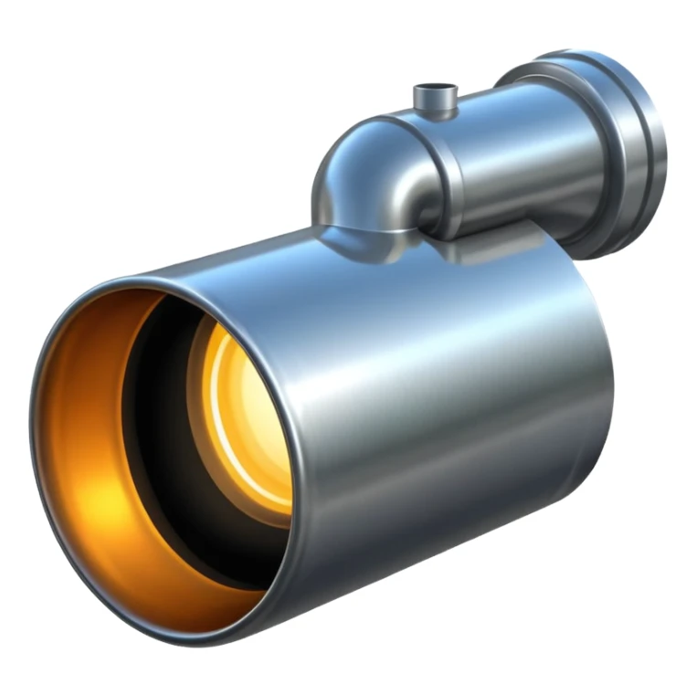 a steel shiny sewer pipe from which wastewater flows out sticker