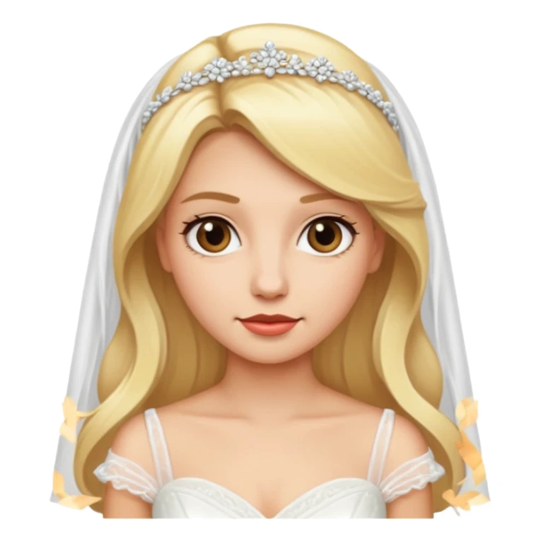 Blonde lady in wedding dress sticker