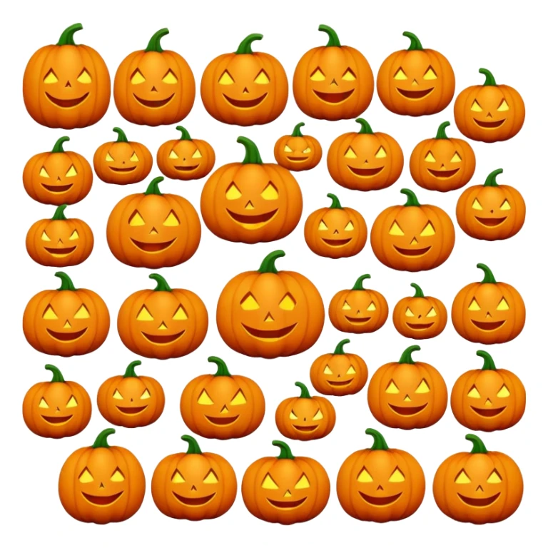 i need a pumpking emoji in the style of apple  sticker