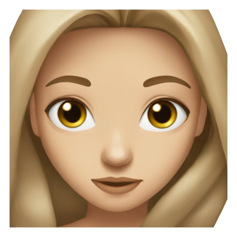 beautiful girl green eyes light brown haie sticker