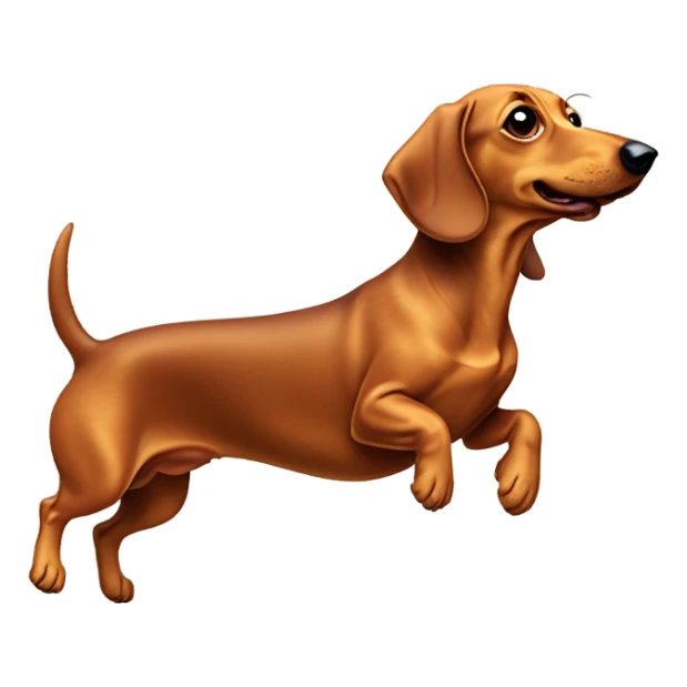 Weiner dog jumping over another weiner dog  sticker