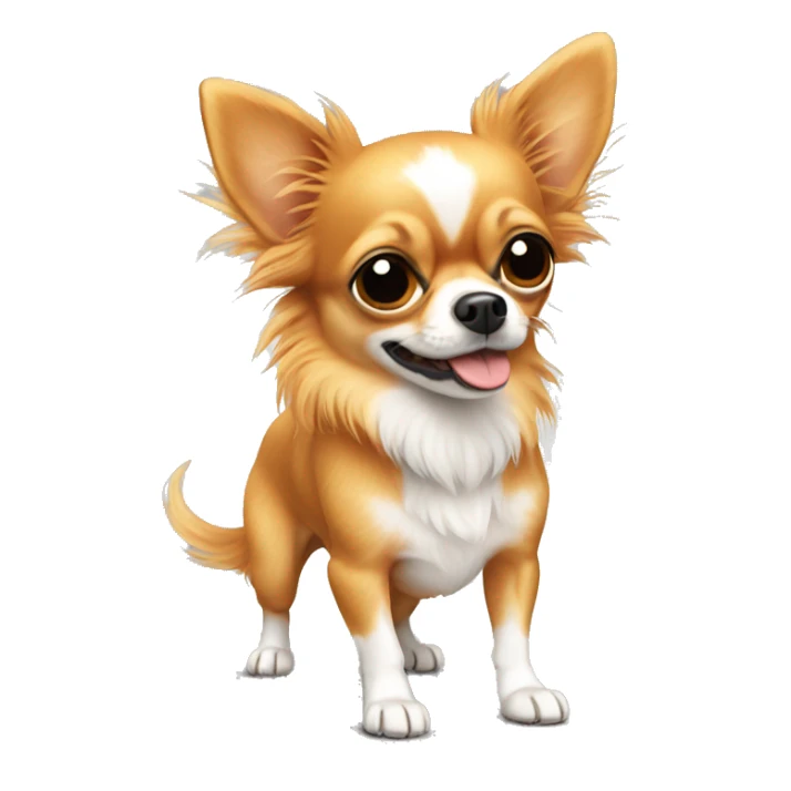 orange long hair chihuahua sticker