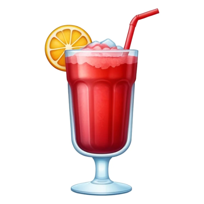 A glass of red slushy  sticker