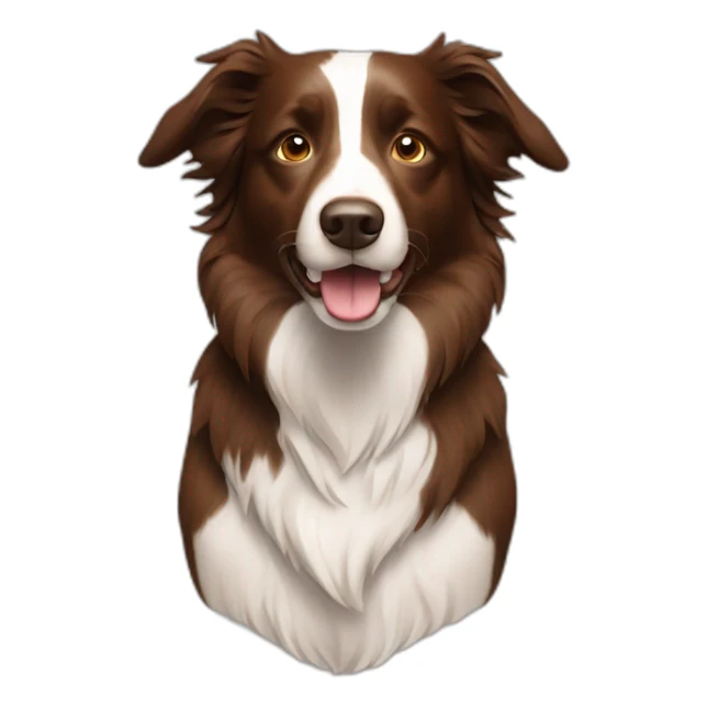 Brown border collie sticker