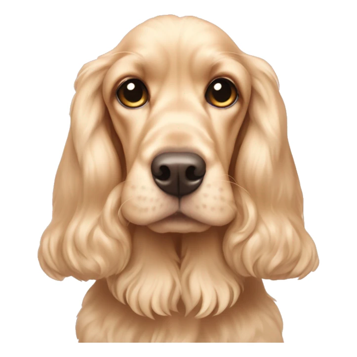 Blond cocker spaniel wearing two light pink sleighbell sticker