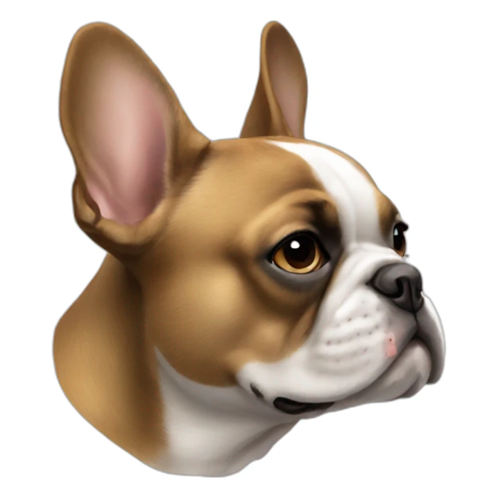 dog French Bulldog in profile sticker