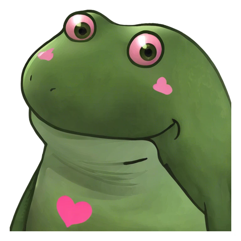 Smiley face with pink hearts for eyes sticker