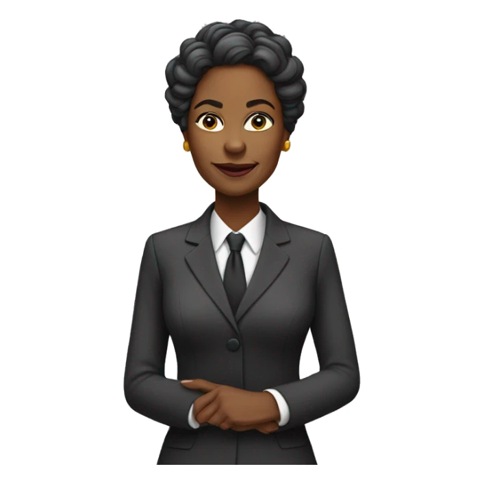 A  middle-aged  black  woman  dressed  in  a  suit. sticker