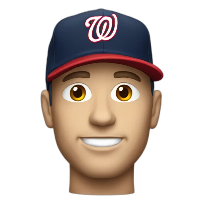 White Man with Washington nationals hat sticker