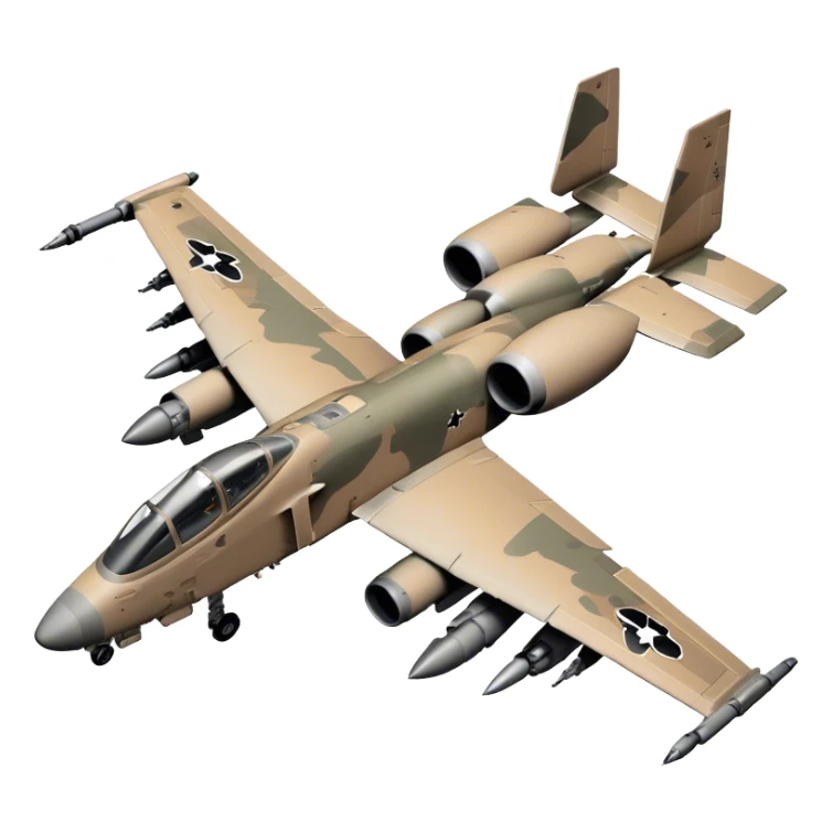 Warthog Jet (A-10 Thunderbolt II) - Fairchild Republic (Model Year: 2022) (Iconic colour: Desert camo) sticker