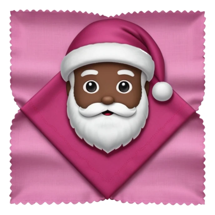 Can you make me a pink napkin with a black Santa on it  sticker