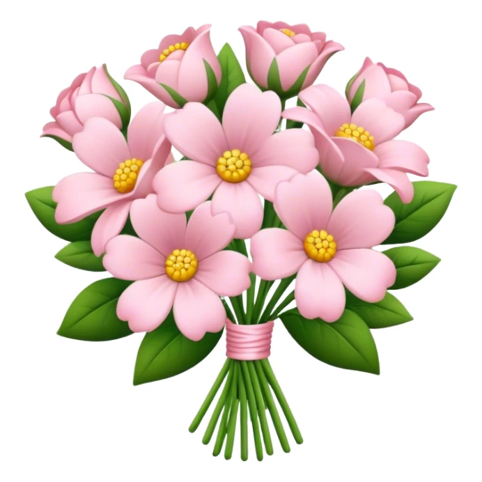 pale pink flower bouquet  sticker