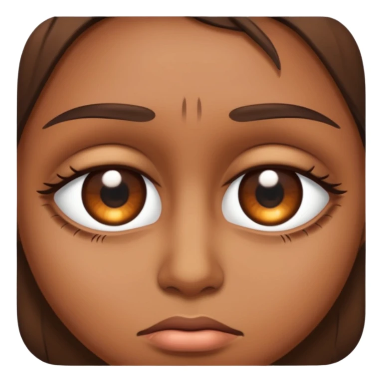 Make a depressed eyes with browns on top of an eye sticker