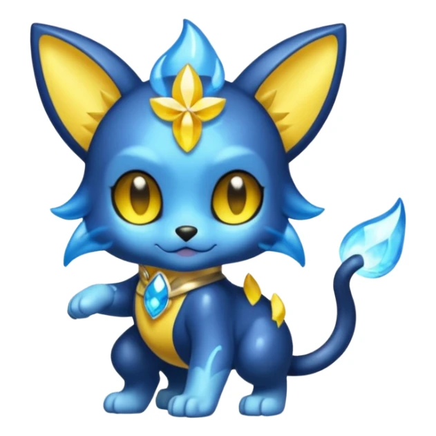Elemental smooth astral shiny spritzly spritzee-sprigatito-Shinx-fusion (full body)  sticker