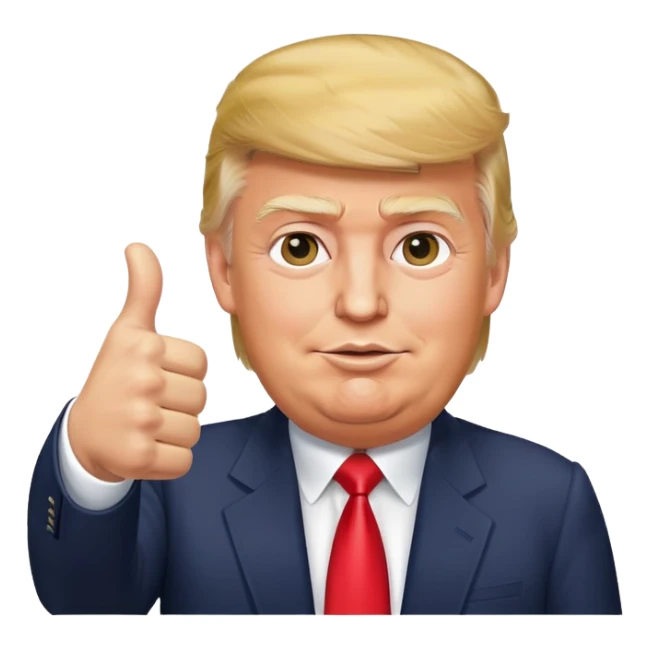 Donald trump giving thumbs up sticker