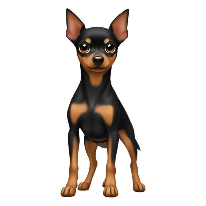 miniature pinscher light tan and black sticker