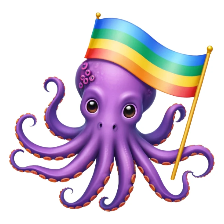 Octopus but woke and gay sticker