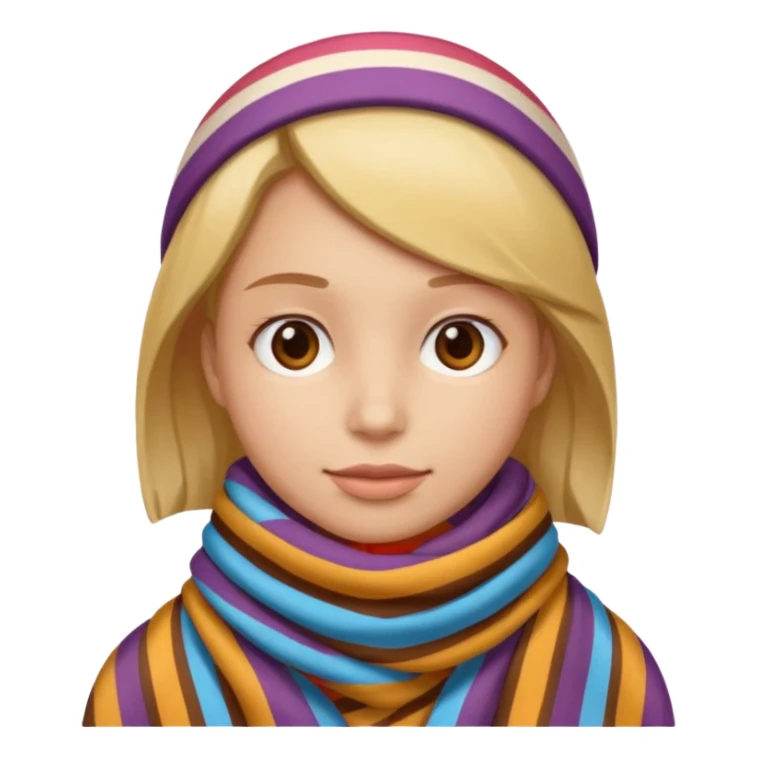 Character with striped Scarf sticker