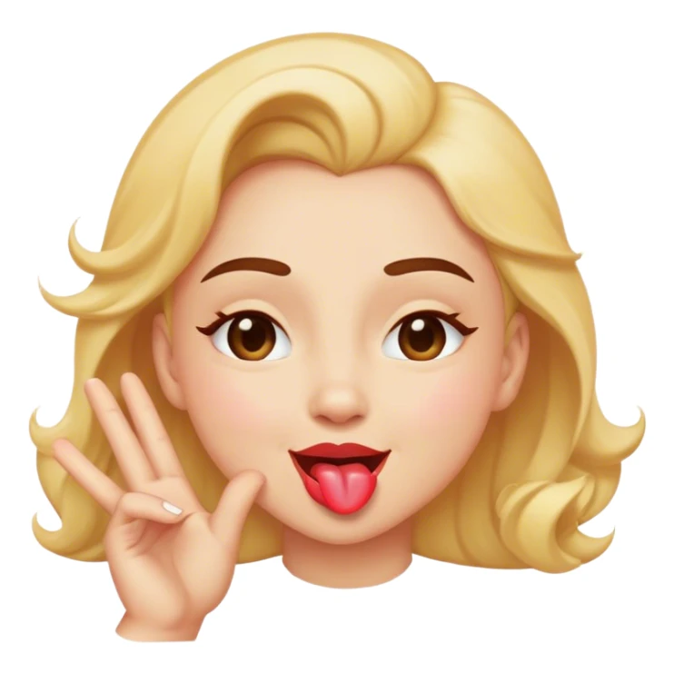 cara feliz con un ojo dando un beso sticker