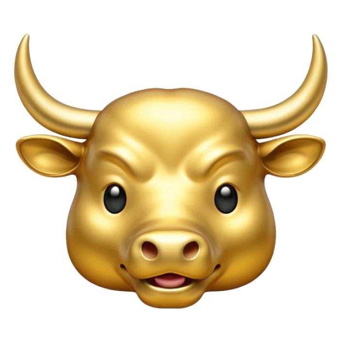 bull gold emodji  sticker
