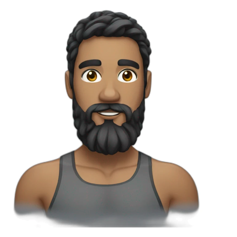 Swimmer googles black hair and beard sticker