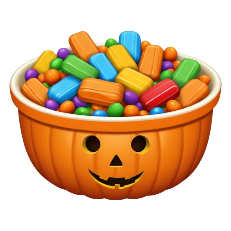 Halloween bowl of candy sticker