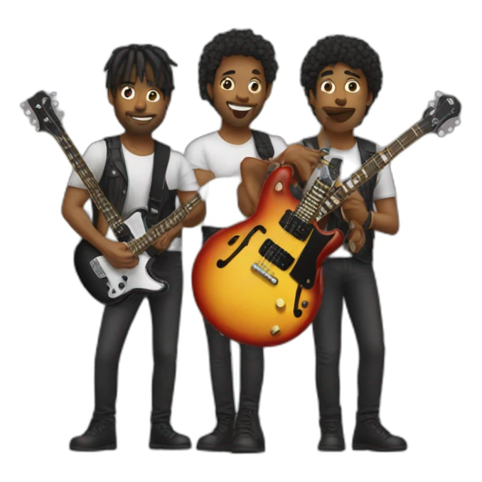 3 person band sticker