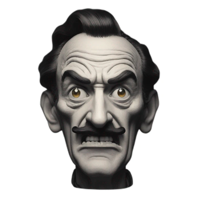 Salvador Dali angry waruigi sticker