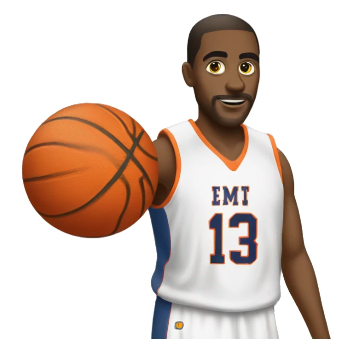 The basketball player threw the ball sticker