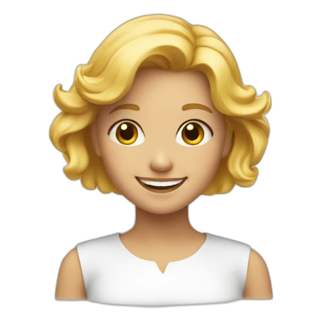 Happy golden haired girl sticker