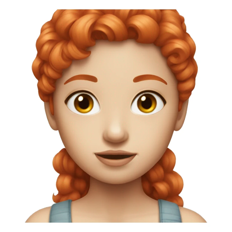 pretty girl  red ginger hair sticker