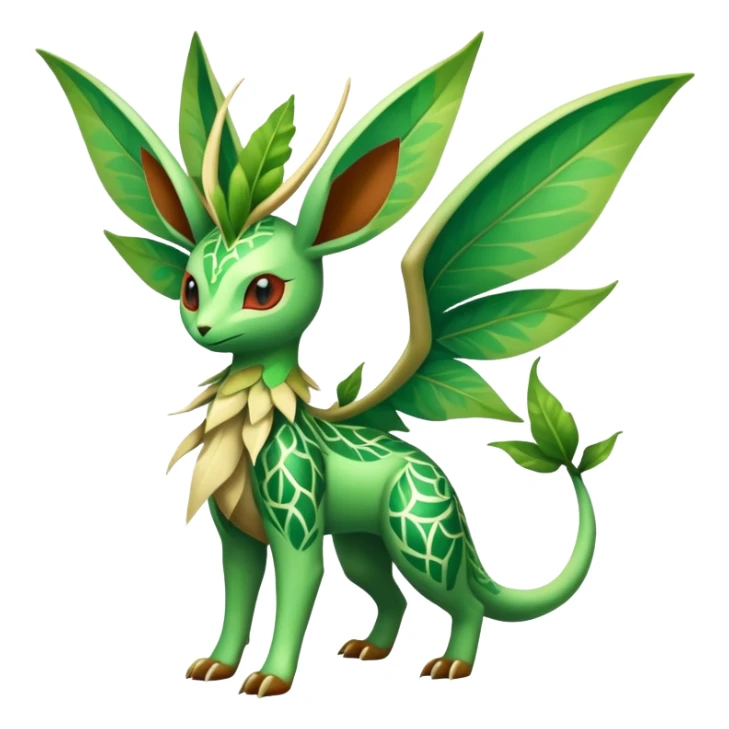 Exotic Tropical Rare Leafeon-Flygon-Tropius full body sticker