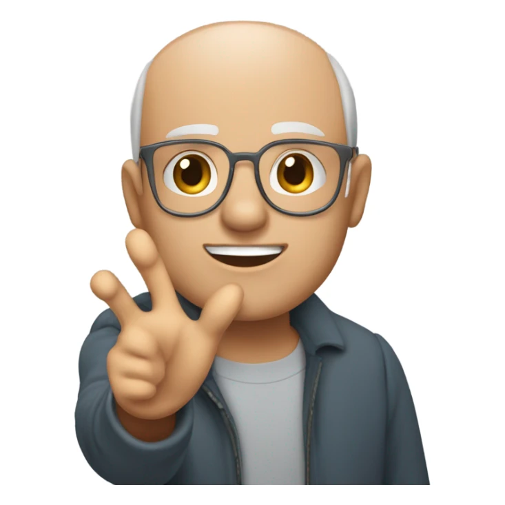 Un ragazzo che con un mano indica davanti a sé "aspetta" sticker