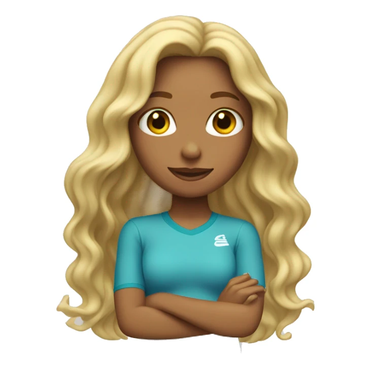 surfer girl with wavy blond hair  sticker