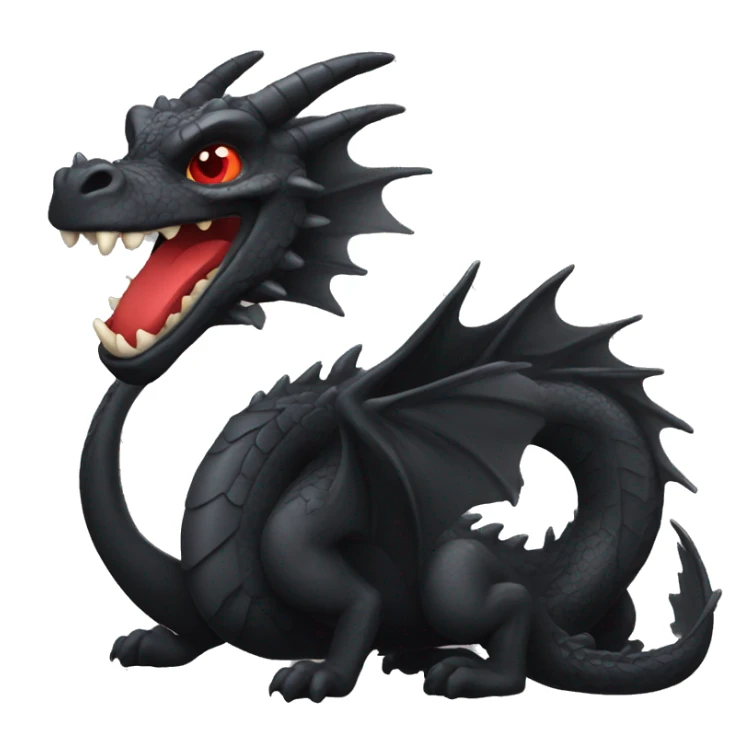 black dragon with red eyes emoji pack  sticker