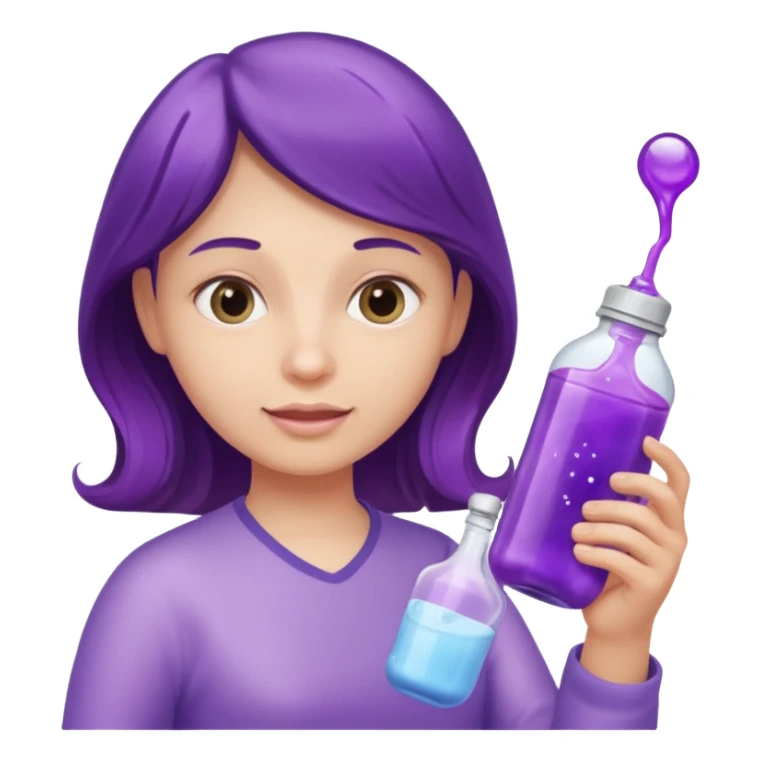 baby bottle with purple liquid and week sticker