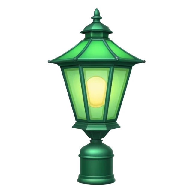 Shop Sign Light + green tint, Street Lantern. sticker