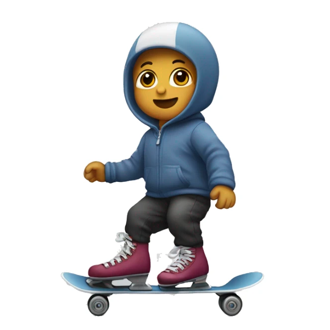 Bebé en una patineta sticker