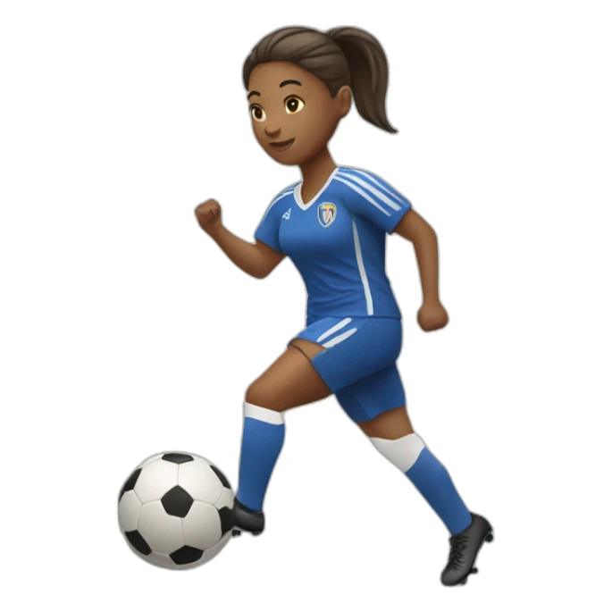 female soccer player sticker
