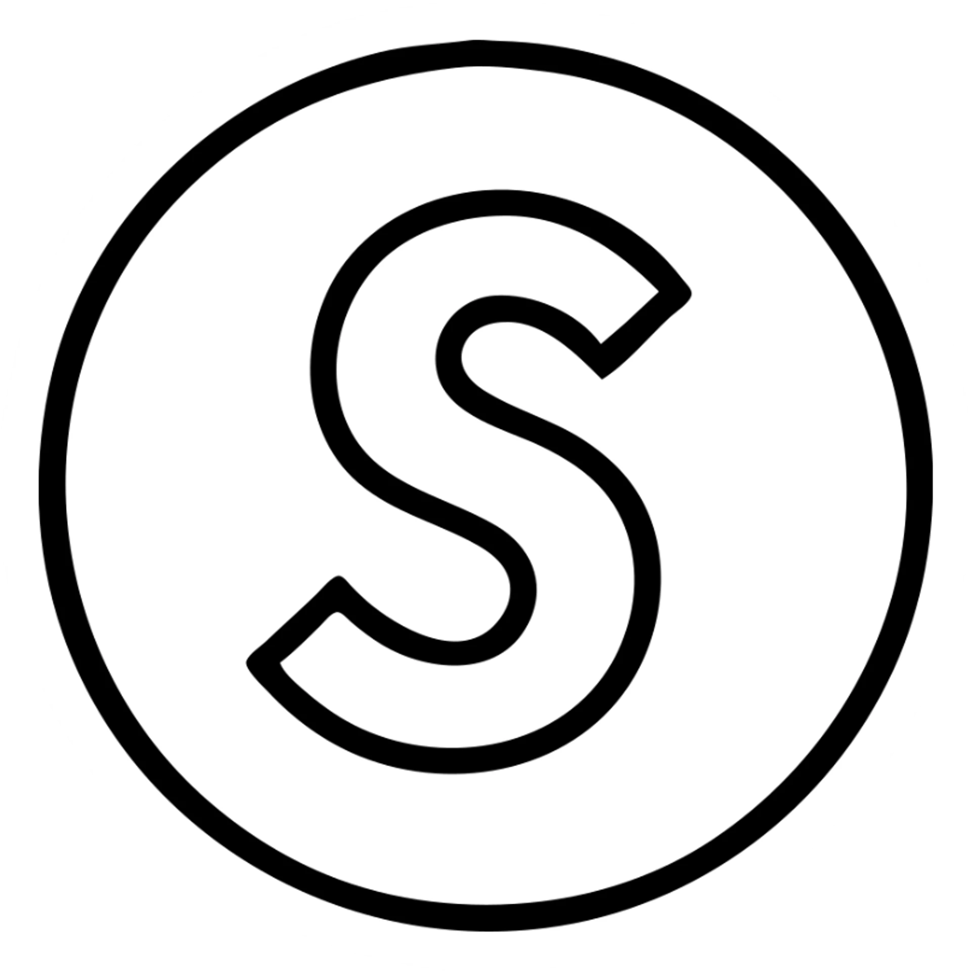 Supreme logo minimalistic black outlined icon sticker