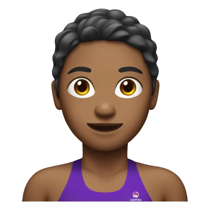 swimmer with purple dress sticker