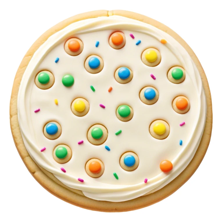 Platter of Vanilla buttercream sugar cookies with rainbow sprinkles  sticker