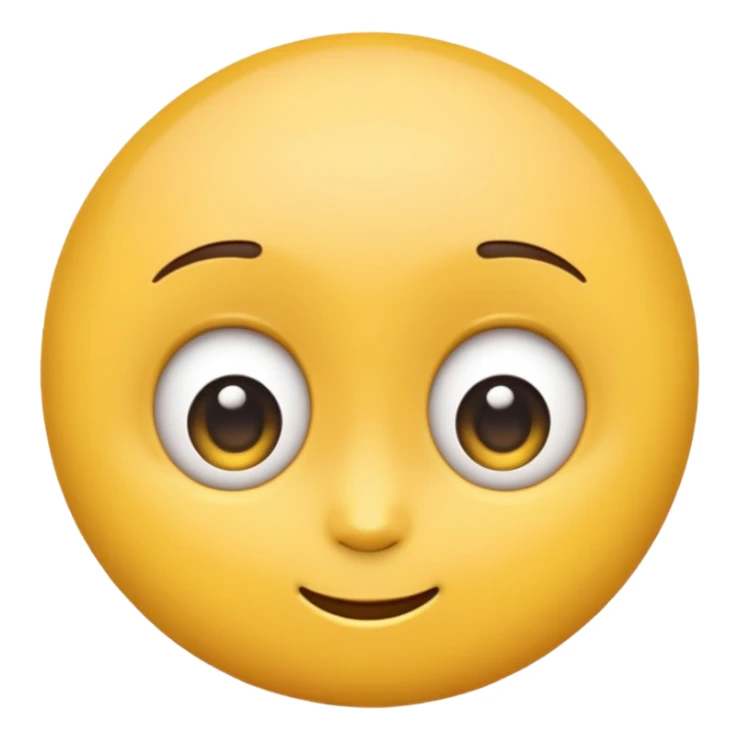 emoji face with wide eyes, raised brows, and a small hopeful smile, expressing curiosity and innocence sticker