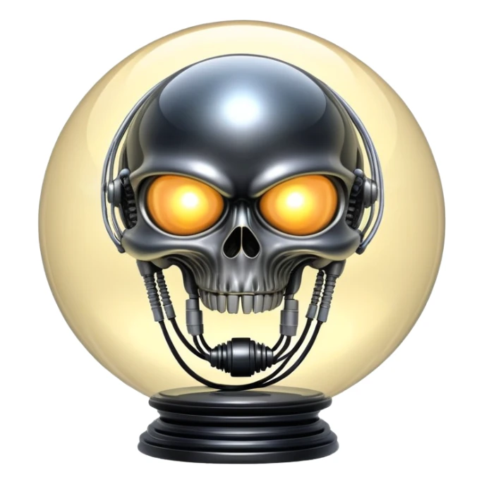 sorayama giger plasma cable energy glass sphere sticker