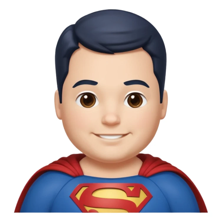 Glad chubby superman sticker