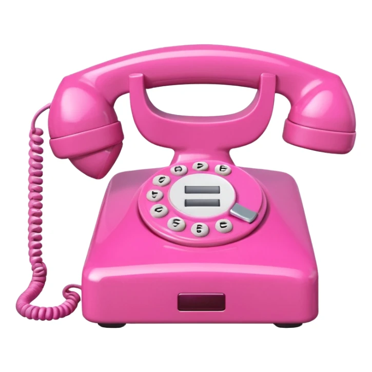 two pink phones switching with each other sticker