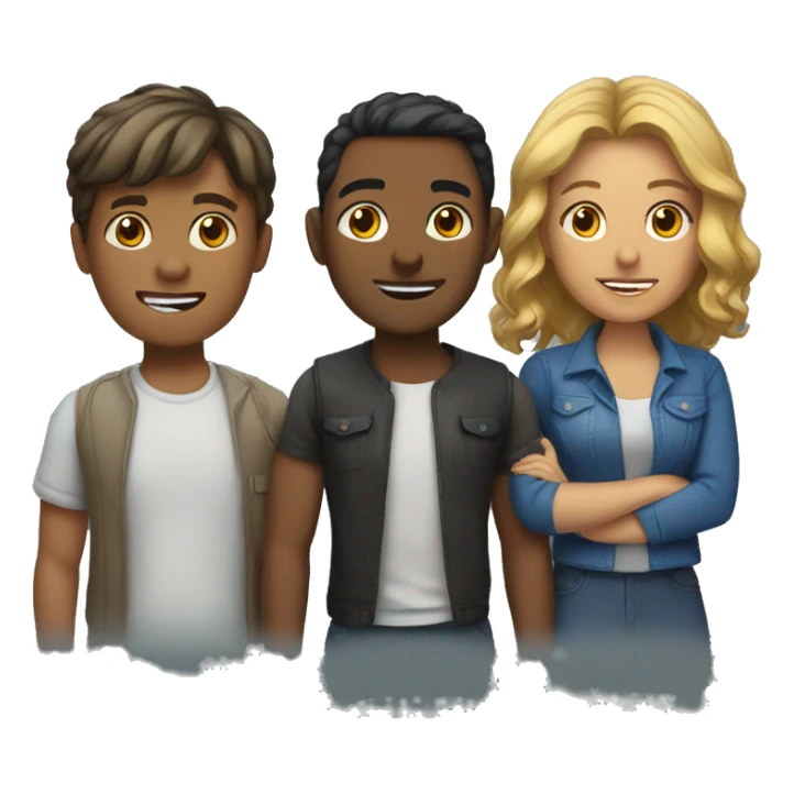 group of 5 people sticker