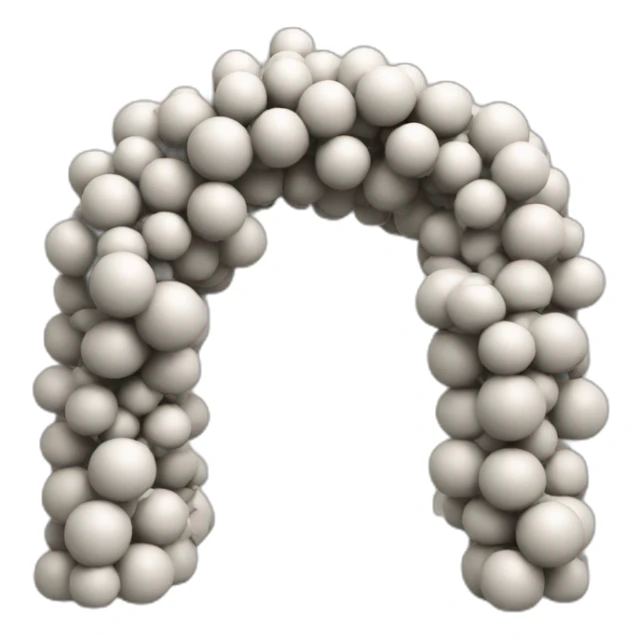 arch made of balls sticker