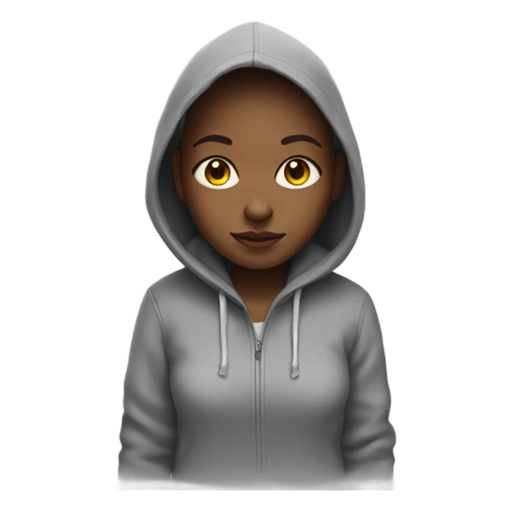 Girl in a hoodie  sticker